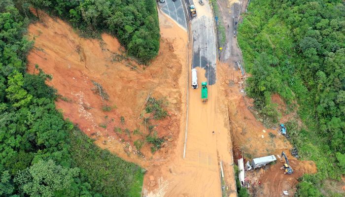 Semana do deslizamento na BR-376 teve 185,4 mm de chuvas em um único dia na região
